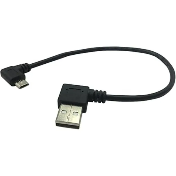 Cerrxian Cable micro USB de 9 pulgadas Combo de ángulo_3