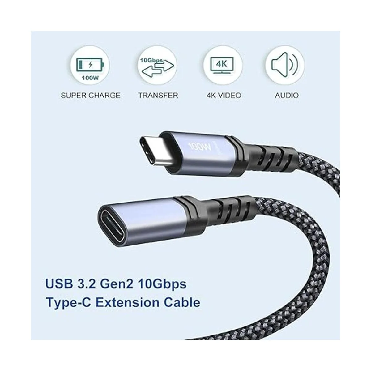 OKRAY Cable de extensión USB C de 3.3 pies1 M USB 3.2 de_2