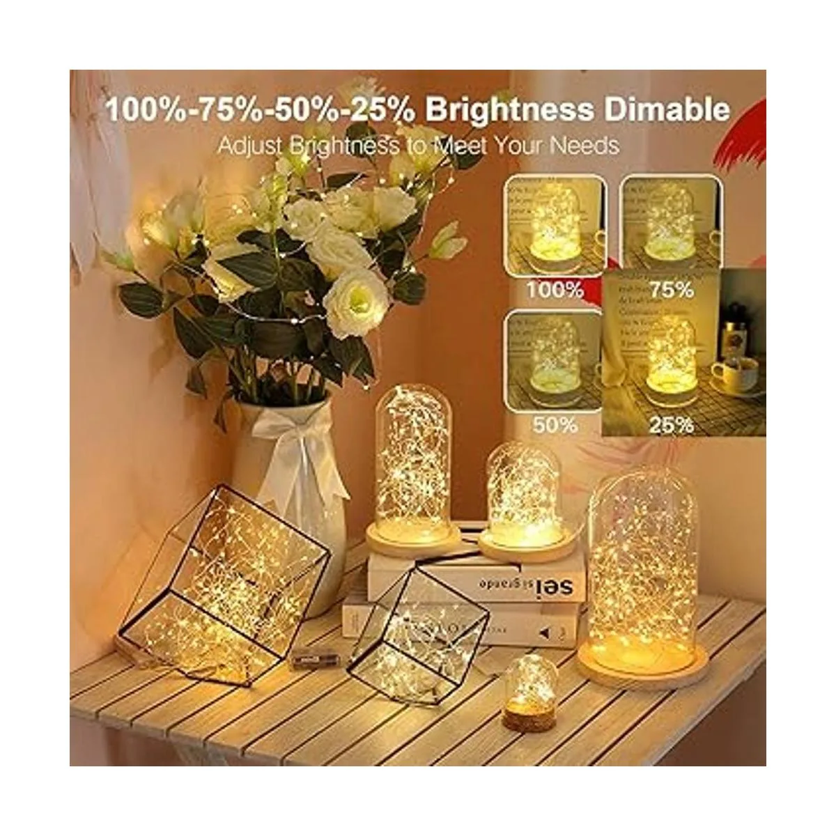 Ariceleo 1 paquete de luces de color blanco cálido y_5