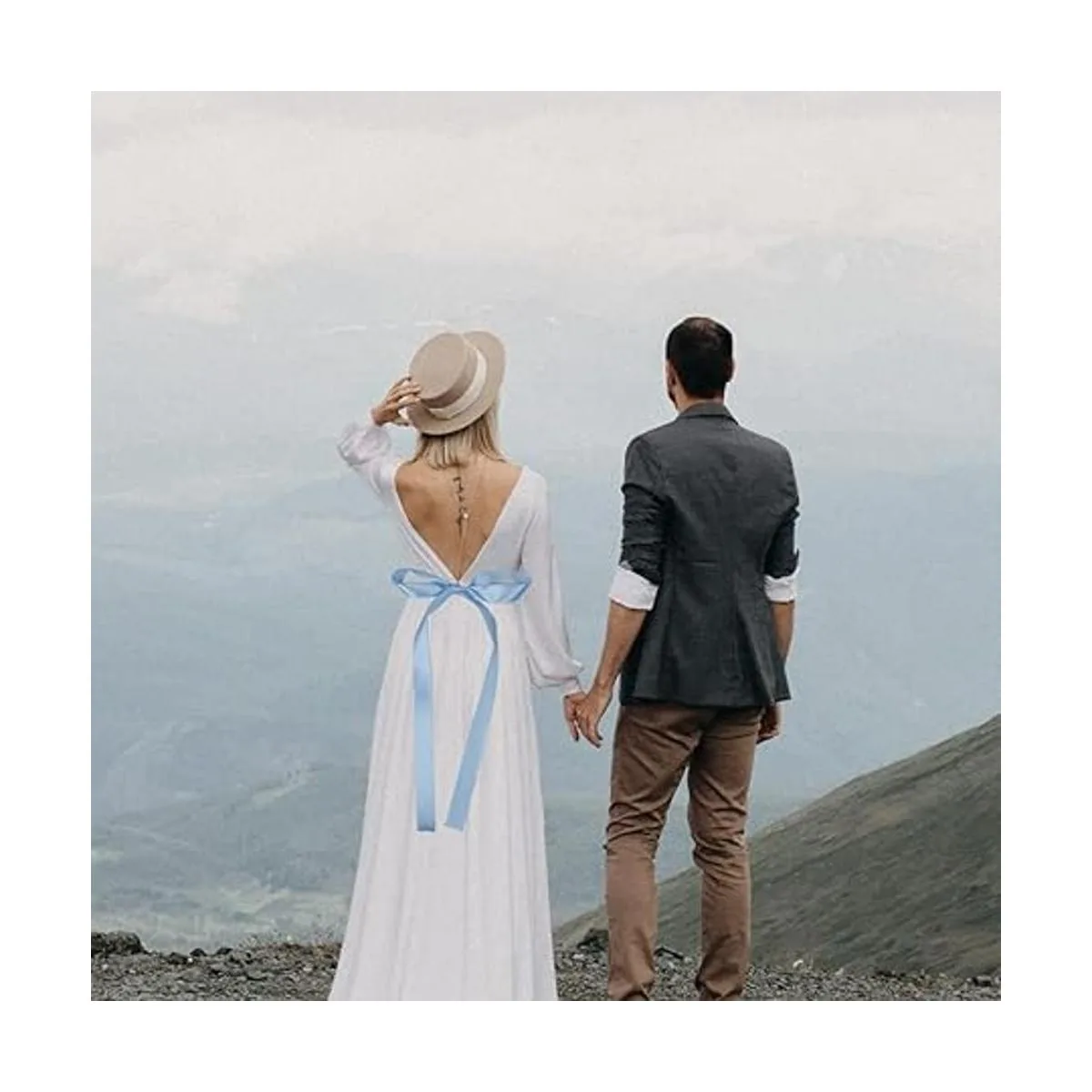 Nichemigo Cinta de satén sólida de doble cara de 1 x 50_4