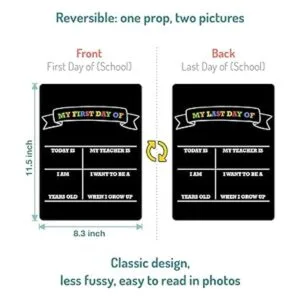 FunPlus Tablero del primer día de escuela letrero de_2