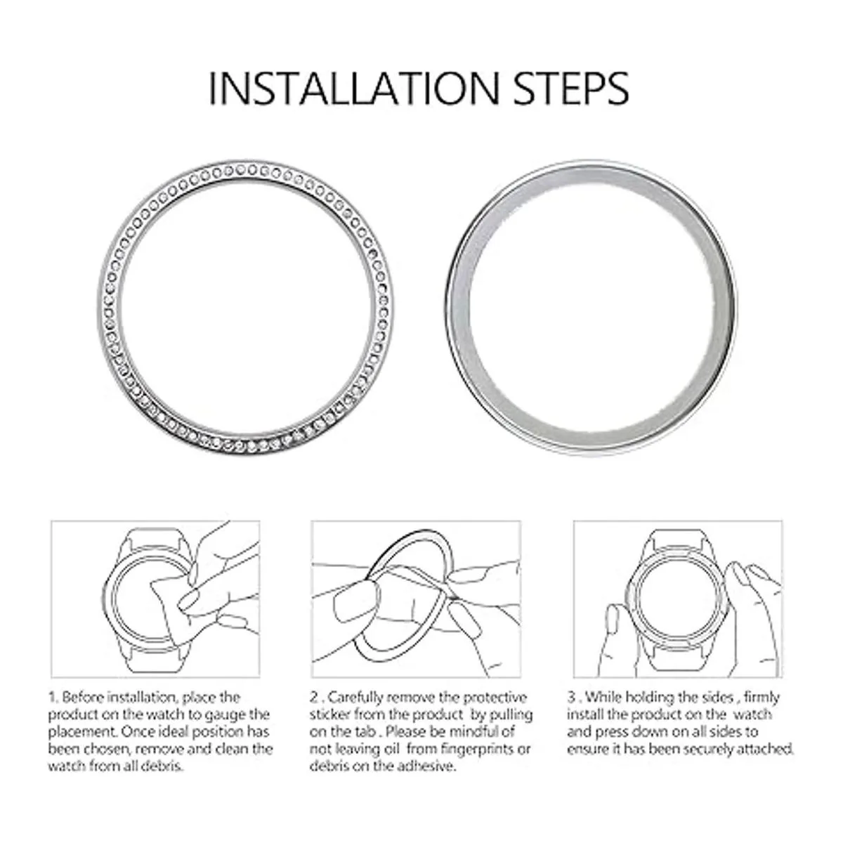 Micro Traders Watch Bezel Ring Compatible with Galaxy_4