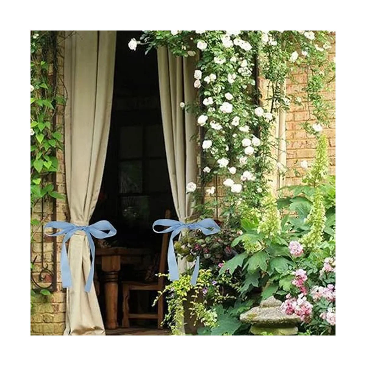 Nichemigo Cinta de satén sólida de doble cara de 1 x 50_5