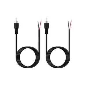 Fancasee Paquete de 2 cables de altavoz RCA macho conector_1