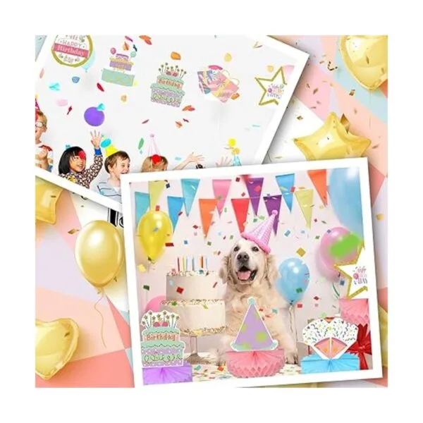 9 piezas de decoración de centro de mesa de cumpleaños en_7