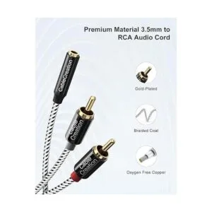 Cable de audio estéreo de 0.138 in a RCA cable de audio_5