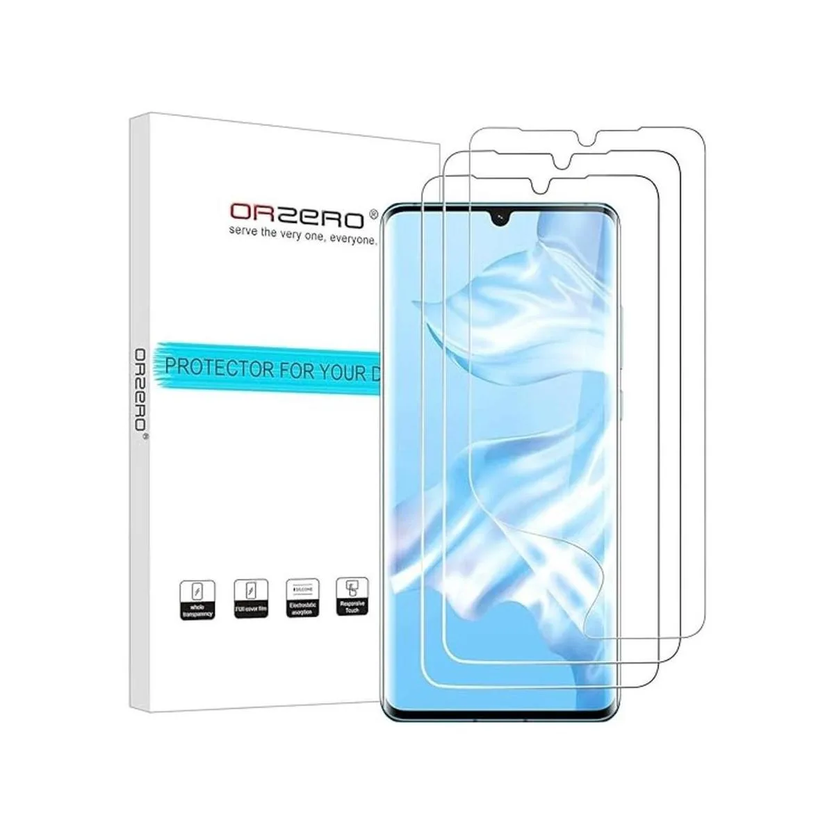 Orzero Protector de pantalla compatible con Huawei P30_1