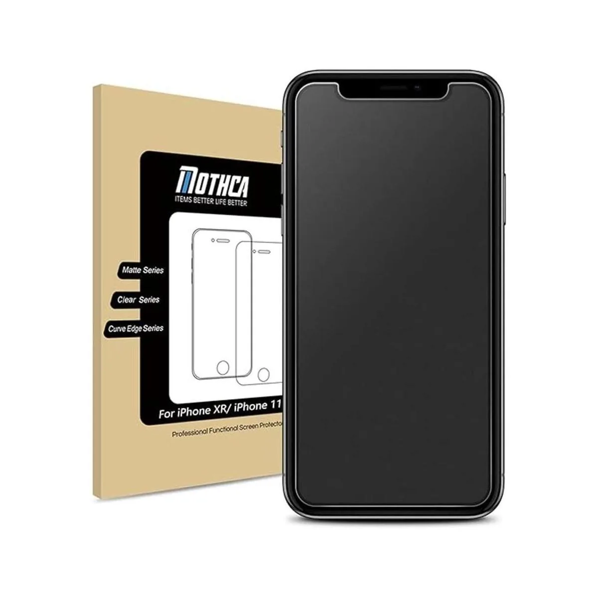 Mothca Protector de pantalla de vidrio mate para iPhone_1