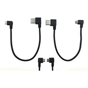 Cerrxian Cable micro USB de 9 pulgadas Combo de ángulo_1