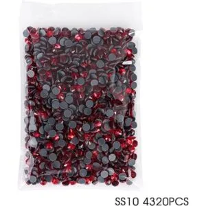 SS10 Diamantes de imitación termoadhesivos color rojo_3