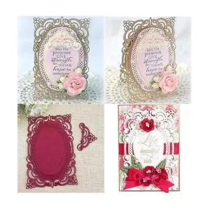 Troqueles de metal con marco de flor corte de borde de_2