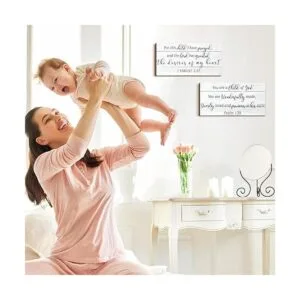 2 piezas de decoración de pared de madera para niñas y_2