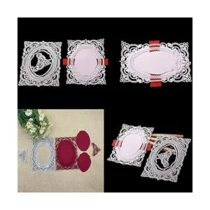 Troqueles de metal con marco de flor corte de borde de_4