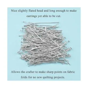 Hahiyo Alfileres de satén fino de 1.969 in de longitud se_4
