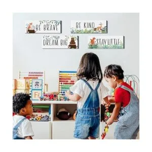 4 piezas de decoración de guardería de bosque para bebés_5
