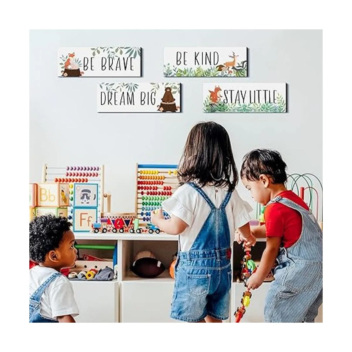 4 piezas de decoración de guardería de bosque para bebés_5