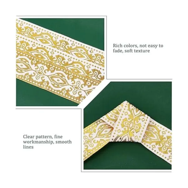 PH PandaHall Cinta jacquard étnica dorada de 14 yardas_7
