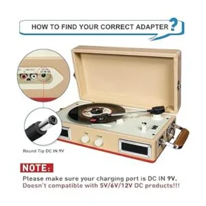 PwrON Adaptador de corriente alterna de 9 V para Crosley_4