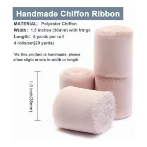 4 rollos de cinta de seda de gasa de 1.5 pulgadas de ancho_2