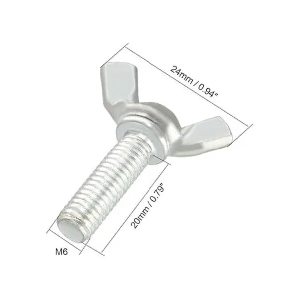 uxcell Tornillo de mariposa de acero al carbono_3