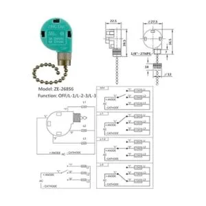 Paquete de 2 interruptores de ventilador de techo Dotlite_5