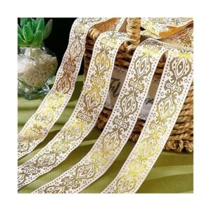 PH PandaHall Cinta jacquard étnica dorada de 14 yardas_2