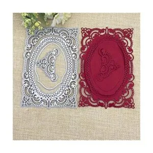 Troqueles de metal con marco de flor corte de borde de_5