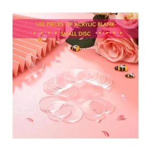 100 unidades de discos redondos de acrílico transparente_7