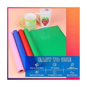 HTVRONT Vinilo permanente blanco para Cricut rollos de_3