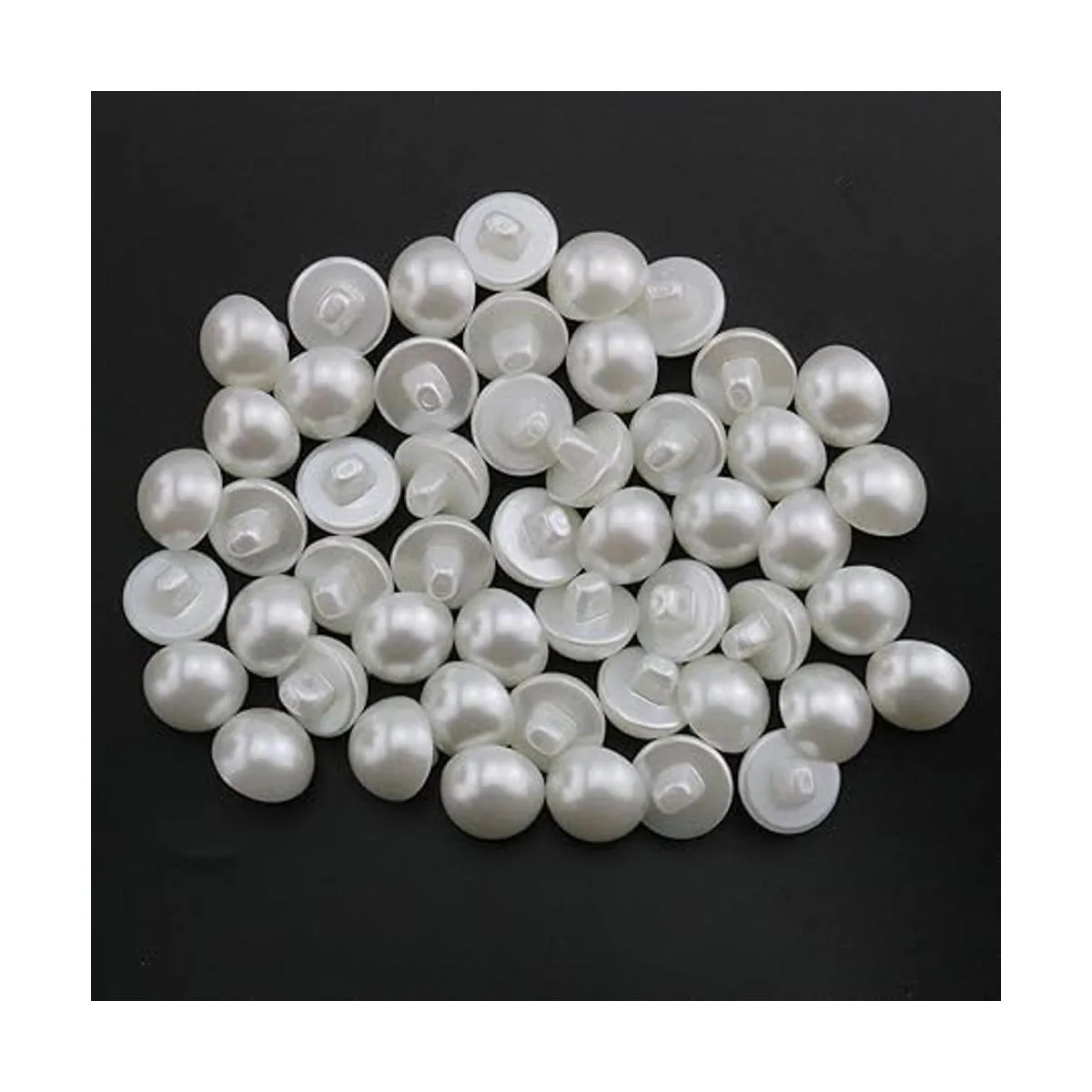 ZCZQC Botón de perlas de media cúpula 50 piezas de 0.591_4