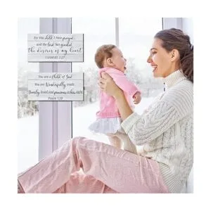 2 piezas de decoración de pared de madera para niñas y_7