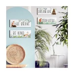 4 piezas de decoración de guardería de bosque para bebés_2