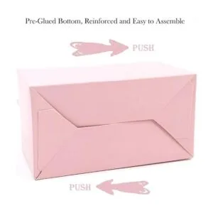 Oletx 12 cajas de regalo rosadas a dos aguas caja de_5
