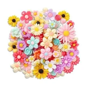 Abalorios de resina de flores para bricolaje 80 cuentas_1