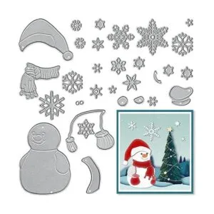 ALIBBON 2 troqueles de muñeco de nieve para hacer tarjetas_1