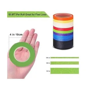 EDSRDRUS 8 rollos de cinta fina para pintores en total de_2