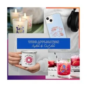 HTVRONT Vinilo permanente blanco para Cricut rollos de_2