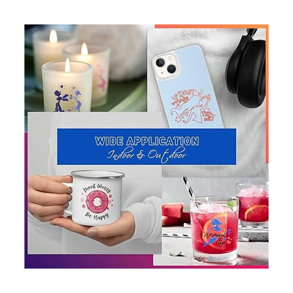 HTVRONT Vinilo permanente blanco para Cricut rollos de_2