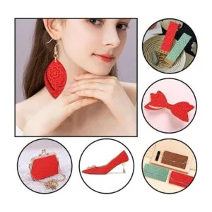 Picheng Hojas de cuero sintético en relieve rollos de_6