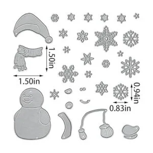 ALIBBON 2 troqueles de muñeco de nieve para hacer tarjetas_2