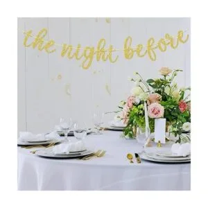La noche antes de la pancarta decoración de cena de_6