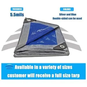 RAINDEWAY Lonas de 6 x 8 pies 5.5 mil cubierta de lona_5