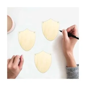 20 piezas de escudo de madera con forma de recorte_6