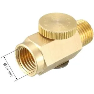 uxcell Regulador de aire de latón conector de latón para_3