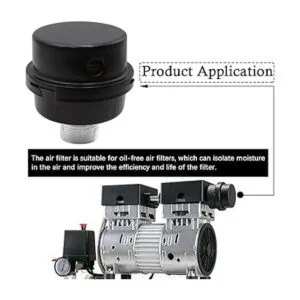Tnuocke 2 silenciadores de compresor de aire de rosca de_5