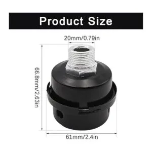 Tnuocke 2 silenciadores de compresor de aire de rosca de_3
