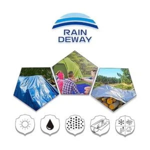 RAINDEWAY Lonas de 6 x 8 pies 5.5 mil cubierta de lona_6