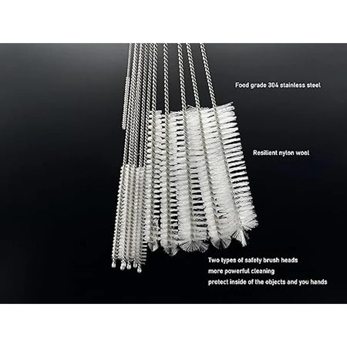 KINGSEM Juego de 12 cepillos limpiadores de pajitas con_2