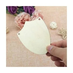 20 piezas de escudo de madera con forma de recorte_3