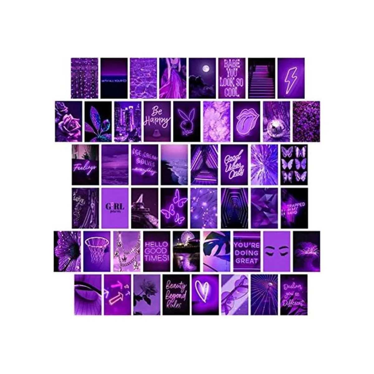 Kit de collage de pared púrpura para fotos estéticas_1